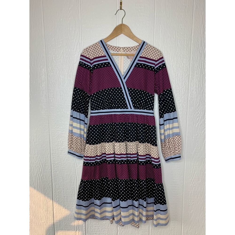 GAL MEETS GLAM 'Dakota' Striped Long Sleeve Dress US 8 NWT - Picture 6 of 8
